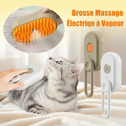 Brosse vapeur 3-en-1 de toilettage pour chien et chat - Pawzen