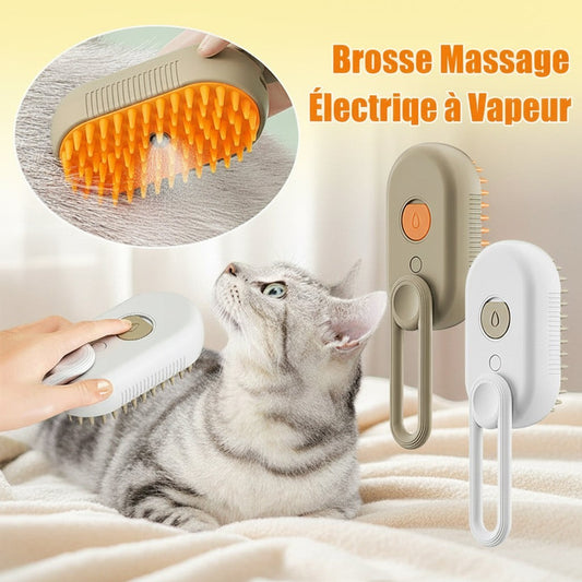 Brosse vapeur 3-en-1 de toilettage pour chien et chat - Pawzen