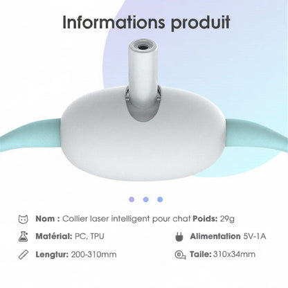 Collier laser interactif rechargeable pour chat - Pawzen