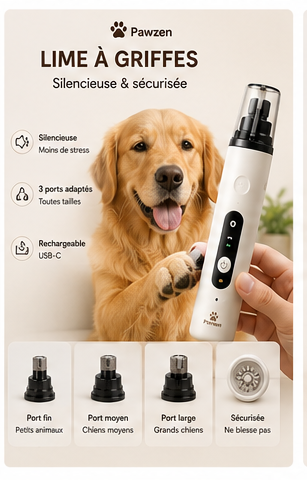 Lime à griffes électrique Pawzen pour chien et chat